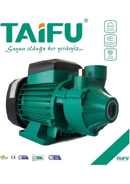 1 Hp 220V Bakır Sargılı 1 Metre Kablolu Fişli Santrifüj Su Pompası