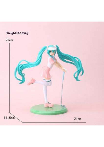 Hatsune Miku El Modeli Ikincil Yuan Sevimli Masaüstü Şasi Süsleri El Aleti (Yurt Dışından)