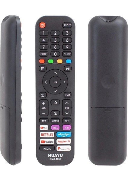 Huayu Kl RM-L1665 Hısense Netflıx-Prıme Vıdeo- Youtube Tuşlu Lcd-Led Tv Kumanda