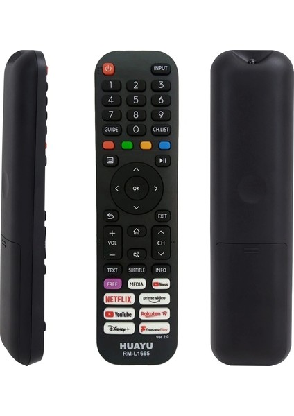 Huayu Kl RM-L1665 Hısense Netflıx-Prıme Vıdeo- Youtube Tuşlu Lcd-Led Tv Kumanda