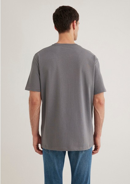 Bisiklet Yaka Gri Basic Tişört 0611596-80020 fırsatları
