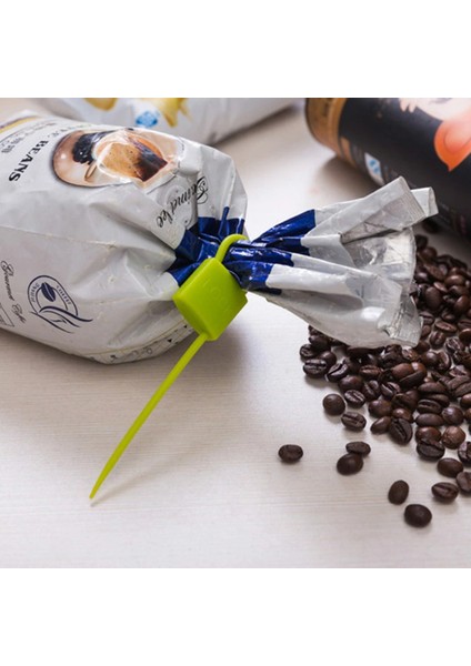 Kilit Şeklinde Silikon Kablo ve Poşet Bağlama Aparatı (3'lü Set)