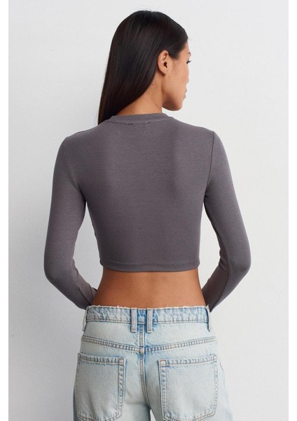 Uzun Kollu Füme Kadın Crop 31236-2K5 modelleri