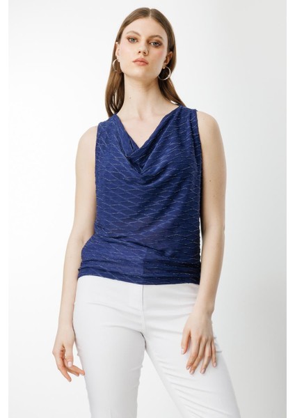 Degaje Yaka Simli Laci Kadın Bluz 51345-2Y5