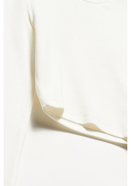 Uzun Kollu Ekru Kadın Crop 31236-2K5 modelleri