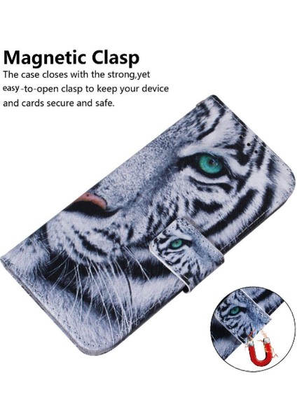 Onur Için Flip Case 200 Pro 5g Boyalı Pu Deri Manyetik Kapatma Kartı (Yurt Dışından)