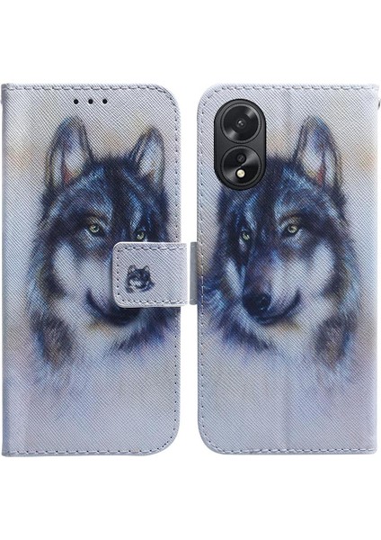 Oppo A38 4g Için Flip CASE/A18 4g Kart Yuvaları Cüzdan Boyalı Pu Deri (Yurt Dışından)