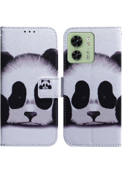 Motorola Kenar 40 Manyetik Kapatma Boyalı Cüzdan Kart Yuvaları Için Flip Case (Yurt Dışından)
