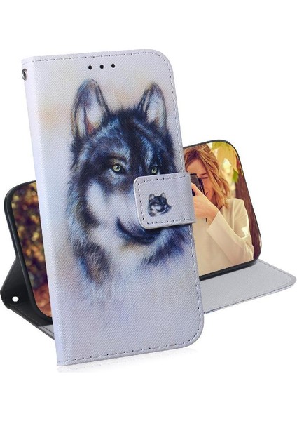IPhone 15 Pro Cüzdan Boyalı Pu Deri Kart Yuvaları Için Flip Case (Yurt Dışından)