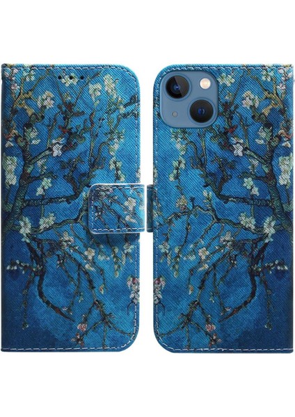 IPhone 13 Cüzdan Manyetik Kapatma Pu Deri Kart Yuvaları Için Flip Case (Yurt Dışından)