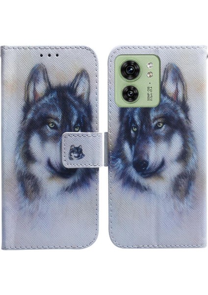 Motorola Kenar 40 Manyetik Kapatma Boyalı Cüzdan Kart Yuvaları Için Flip Case (Yurt Dışından)