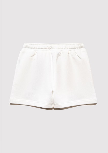 Mavi Logo Baskılı Beyaz Şort 7410002-70057 modelleri