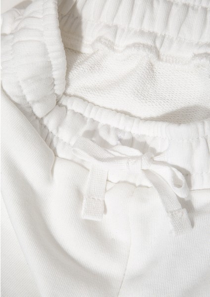 Mavi Logo Baskılı Beyaz Şort 7410002-70057 fırsatları