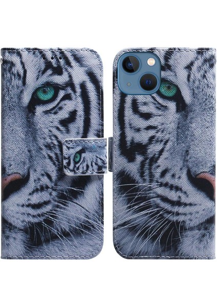 IPhone 15 Için Flip Case Cüzdan Kart Yuvaları Pu Deri Boyalı Manyetik (Yurt Dışından)
