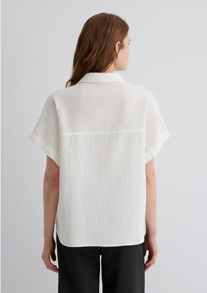 Dokulu Ekru Gömlek 1210758-70057 fırsatları