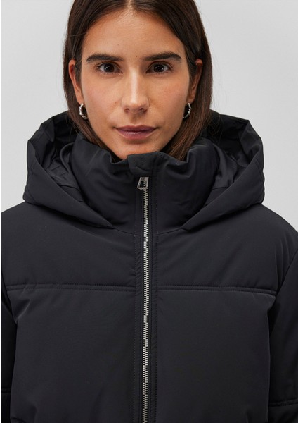 Kapüşonlu Siyah Şişme MONT1110445-900 indirimleri