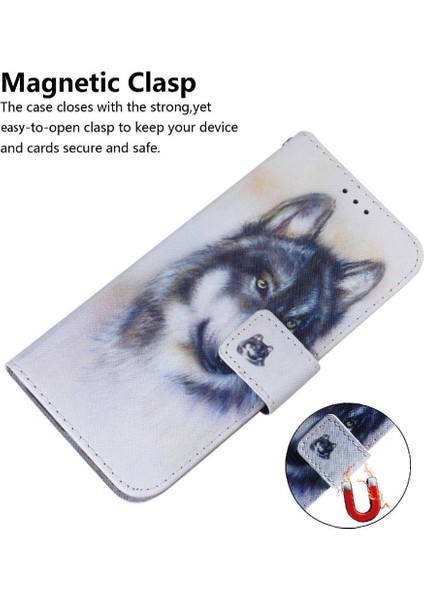 Xiaomi Redmi 12C Manyetik Kapatma Cüzdan Boyalı Pu Deri Için Flip Case (Yurt Dışından)