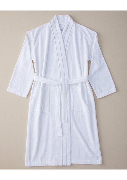 Soft Pamuklu Bornoz L-Xl Beyaz