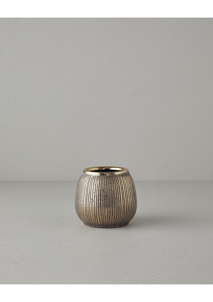 Goldy Stoneware Vazo Gold