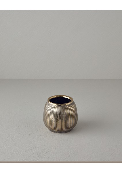 Goldy Stoneware Vazo Gold