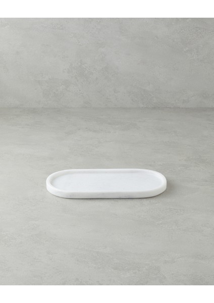 Medusa Mermer Tekli Dekoratif Tepsi Beyaz 30 x 15 cm fiyatları