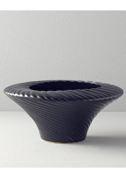 Crown Seramik Vazo 28 x 28 x 13 cm Antrasit