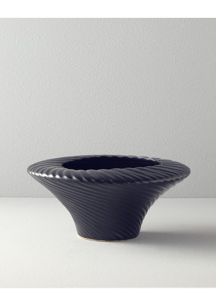 Crown Seramik Vazo 28 x 28 x 13 cm Antrasit