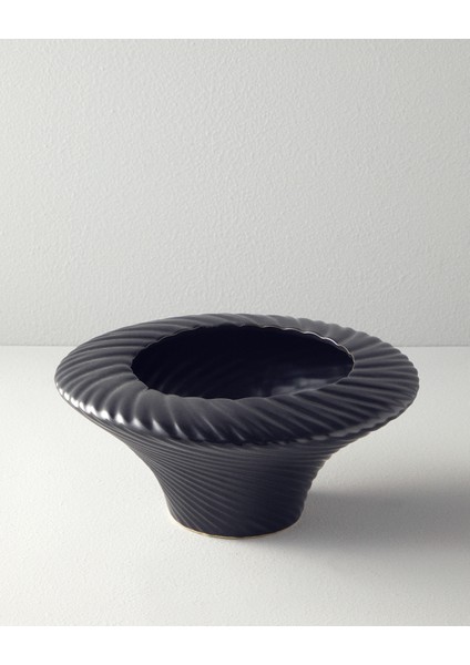 Crown Seramik Vazo 28 x 28 x 13 cm Antrasit