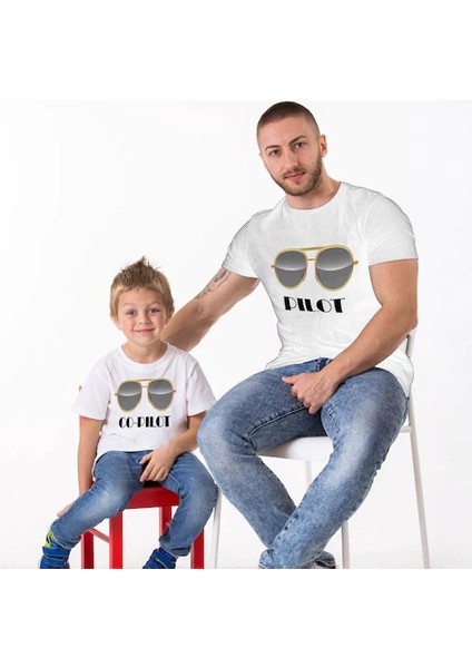 Pilot Co-Pilot Baba Oğul Tshirt(Tek Ürün Fiyatıdır Kombin Yapmak Için 2 Adet Sepete Ekleyiniz)
