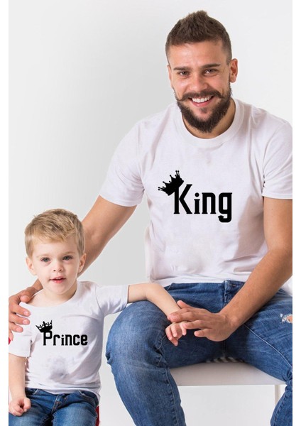 Baba Oğul King Prince Tshirt(Tek Ürün Fiyatıdır Kombin Yapmak Için 2 Adet Sepete Ekleyiniz)