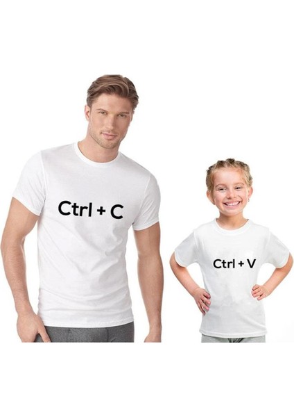 Baba Oğul Kız Ctrl+C Ctrl+V Tişört (Tek Ürün Fiyatıdır Kombin Yapmak Için 2 Adet Sepete Ekleyiniz)
