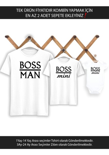 Boss Man Boss Mini Baba Oğul Kız(Tek Ürün Fiyatıdır Kombin Yapmak Için En Az 2 Adet Sepete Ekleyiniz
