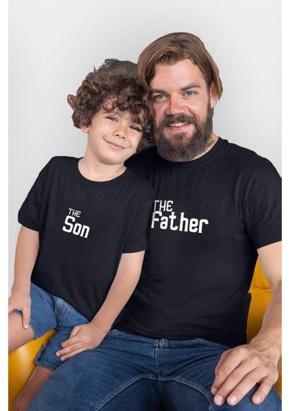 The Father The Son Siyah Tshirt (Tek Ürün Fiyatıdır Kombin Yapmak Için 2 Adet Sepete Ekleyiniz)