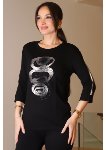 Yarım Balıkçı Uzun Kollu Siyah Kadın Kazak 0116-2K5 modelleri