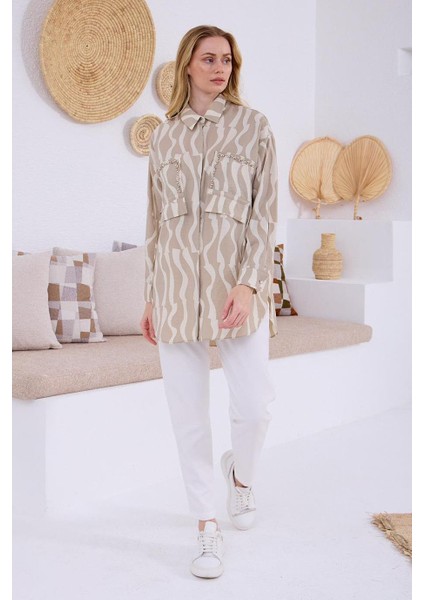 Taş Işlemeli Tensel Bej Kadın Gömlek MB11.277-2Y5 modelleri