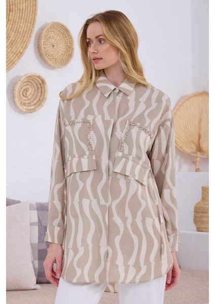 Taş Işlemeli Tensel Bej Kadın Gömlek MB11.277-2Y5 indirimleri