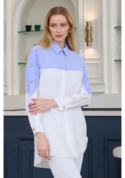 Düğme Detaylı Leylak Kadın Gömlek MB11.249-2Y5 fiyatları