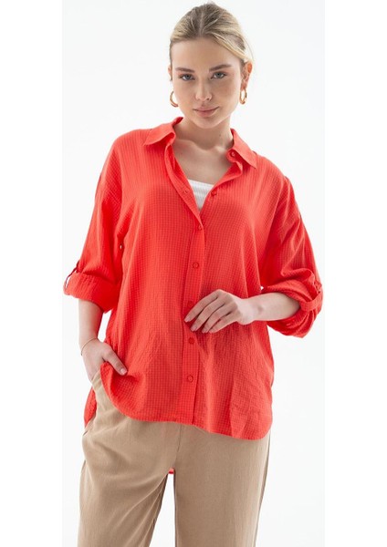 Arkası Uzun Coral Kadın Gömlek 0051-2Y5 modelleri