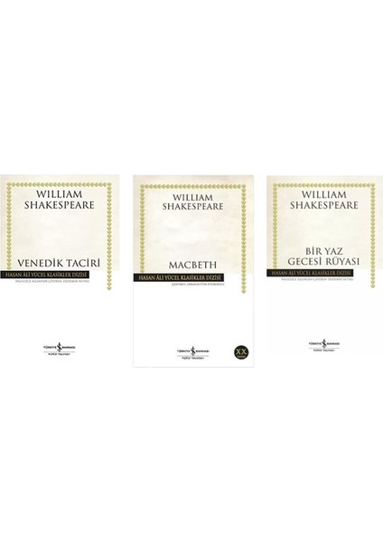 Venedik Taciri + Macbeth + Bir Yaz Gecesi Ruyasi = 3 Set