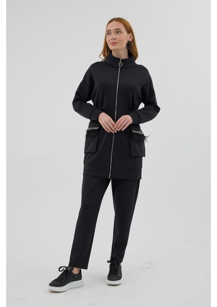 Cepleri Tüylü Siyah Kadın Takım MB08.305-2K5 fiyatları