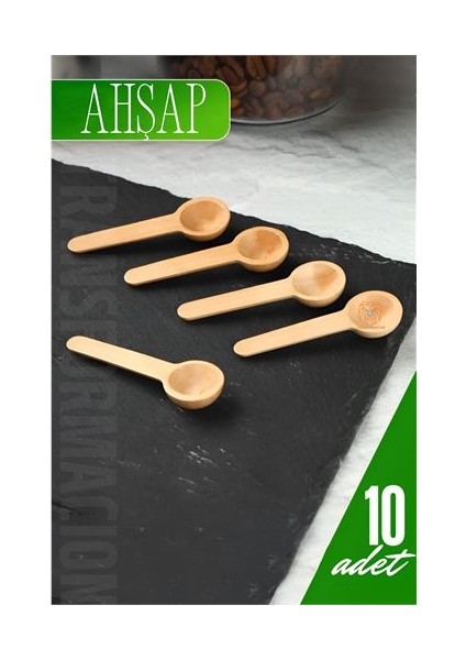 Modacar Ahşap Baharat Kaşığı Mini 10 Adet