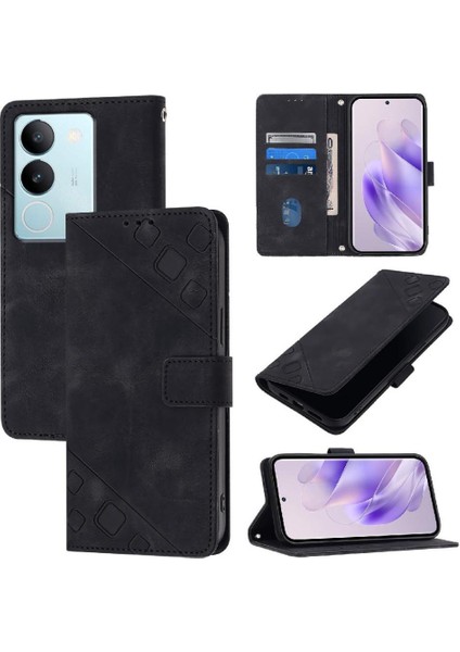 Vivo V29/V29 Pro Kart Tutucu Manyetik Deri Cüzdan Kapak Çevirin (Yurt Dışından)