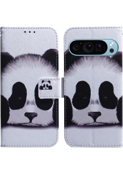 Google Piksel 9 Pro 5g Boyalı Pu Deri Kart Yuvaları Için Flip Case (Yurt Dışından)