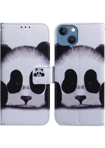 IPhone 14 Için Flip Case Artı Cüzdan Boyalı Pu Deri Manyetik Kapatma (Yurt Dışından)