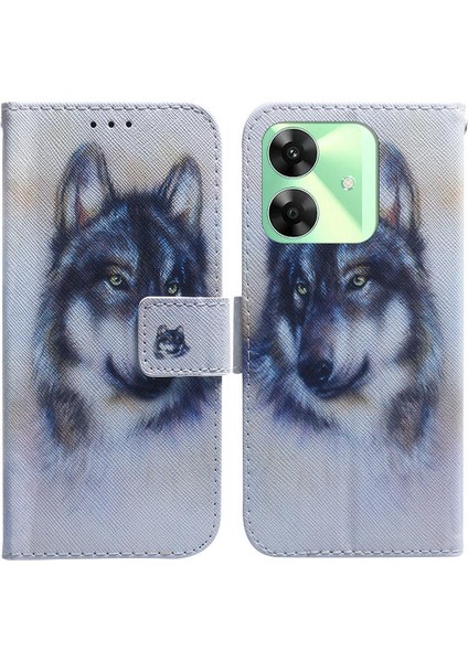 Realme C63 Pu Deri Manyetik Kapatma Boyalı Cüzdan Kartı Için Flip Case (Yurt Dışından)