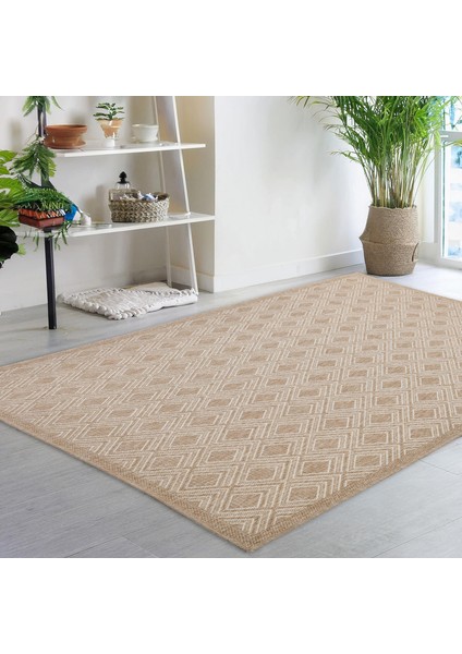 Avanos Modern Sisal Jüt Toz Vermez Balkon Bahçe Mutfak Dokuma Halı Kilim 07076A