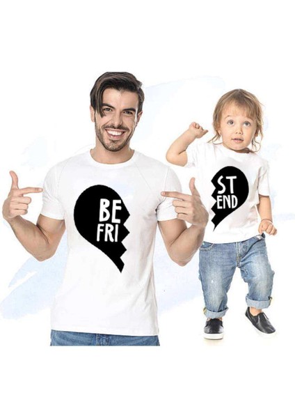 Best Friends Baba Oğul Kız Giyim Tişört (Tekli Üründür Kombin Yapmak Için 2 Adet Sepete Ekleyiniz)