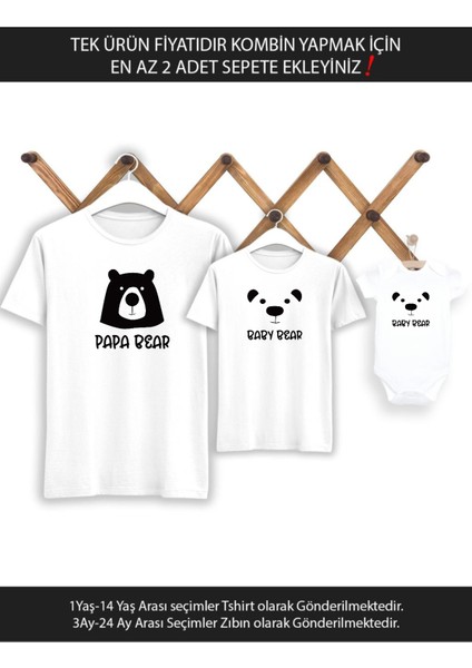 Baba Oğul Kız Papa Baby Bear (Tek Ürün Fiyatıdır Kombin Yapmak Için En Az 2 Adet Sepete Ekleyiniz)