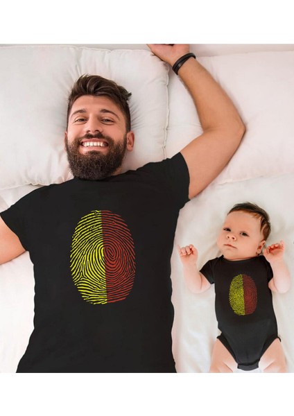Sarı Kırmızı Parmak Izi Baba Oğul Kız (Tek Ürün Fiyatıdır Kombin Yapmak Için En Az 2 Adet Sepete Ekleyiniz)