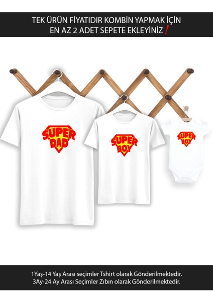 Super Dad Boy Baba Oğul (Tek Ürün Fiyatıdır Kombin Yapmak Için En Az 2 Adet Sepete Ekleyiniz)
